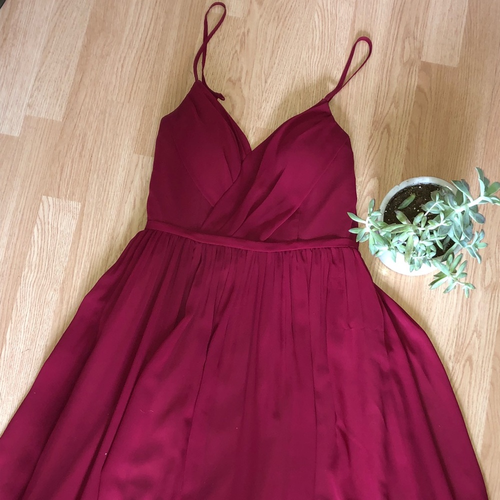 Azazie Cora in Burgundy